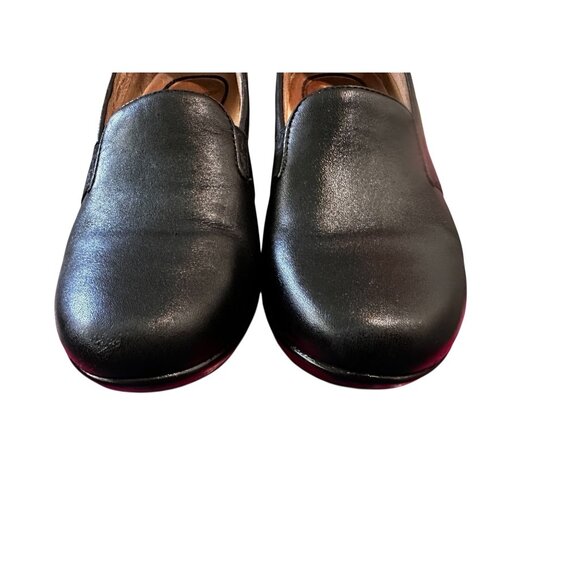 Dansko Farah Slip On Leather Loafers Womens 38 7.5 Black Floral Elastic Comfort - Picture 7 of 14